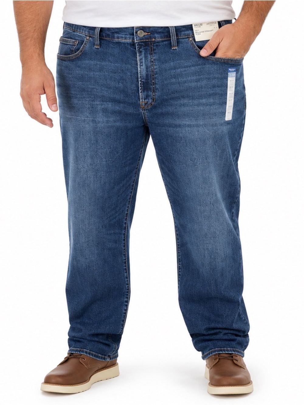 Arizona Jean Co Relaxed Straight Flex Jeans Men’s 48x32 Big & Tall NWT BlueDenim